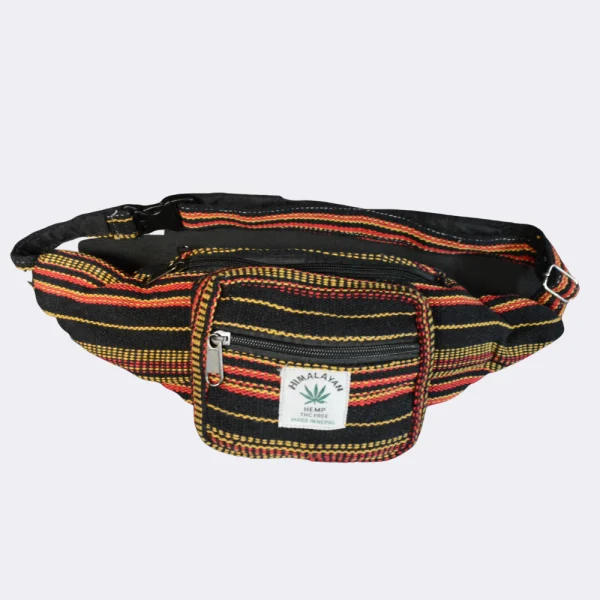 Strip Hemp Waist Bag
