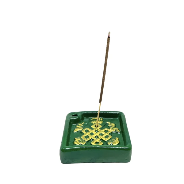 Green Ashtamangala Incense Burner