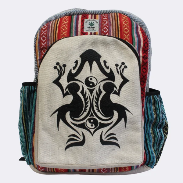 Frog Printed Hemp Bag